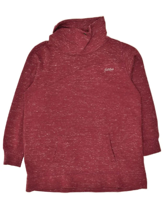 Crazy Savings SALTROCK Womens Loose Fit Roll Neck Sweatshirt Jumper UK 16 Large Maroon Crazy Savings SALTROCK Womens Loose Fit Roll Neck Sweatshirt Jumper UK 16 Large Maroon