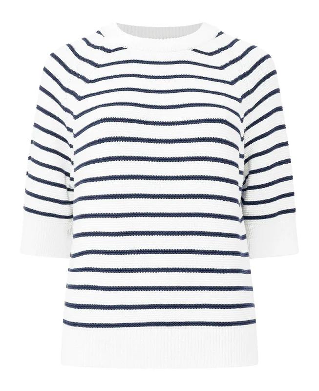 Early Bird Discount Lily Mozart Stripe Jumper - Summer White/Utility