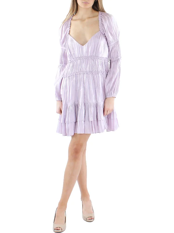 Unmissable Offer Tammy Womens Satin Tiered Shift Dress