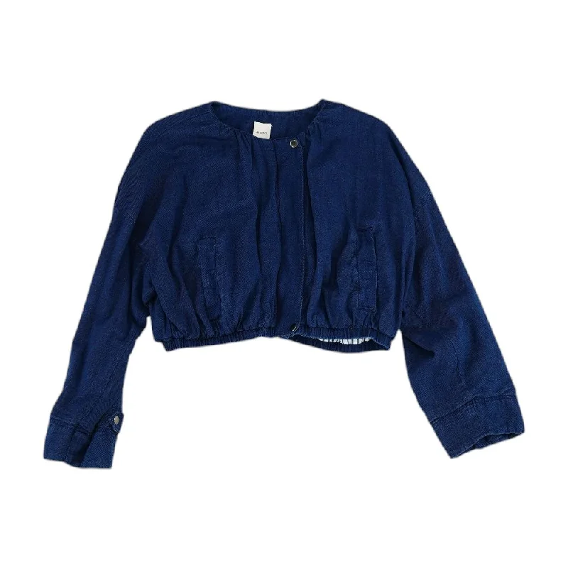 Price Slash Blue Solid Denim Jacket