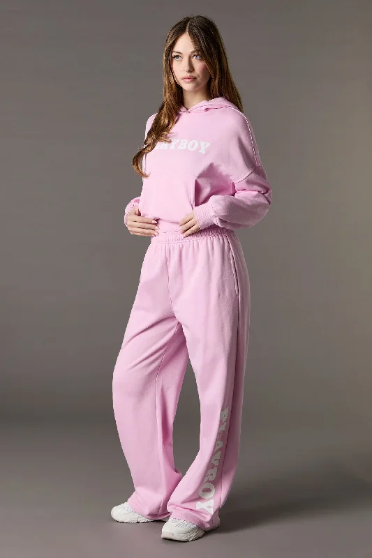 Must-Have Deals Playboy Graphic Wide Leg Sweatpant