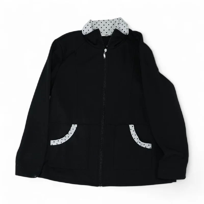 Savings Alert Black Solid Lightweight Jacket