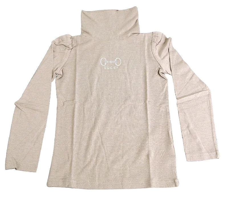 Unbeatable Prices Gucci Kids Beige Modal Cashmere Horsebit Turtle Neck T Shirt (Size 4)