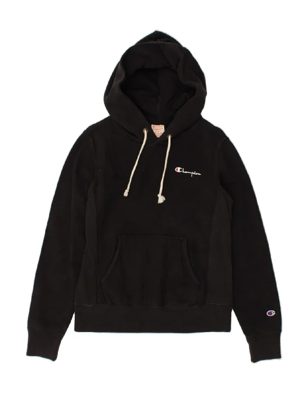New Deals CHAMPION Womens Hoodie Jumper UK 10 Small Black