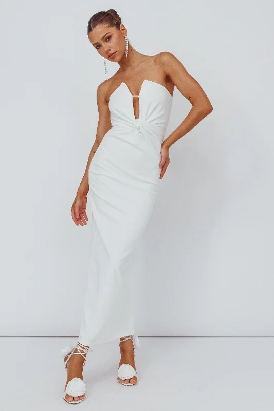 Today’s Special Deonne Twist Waist Midi Dress White