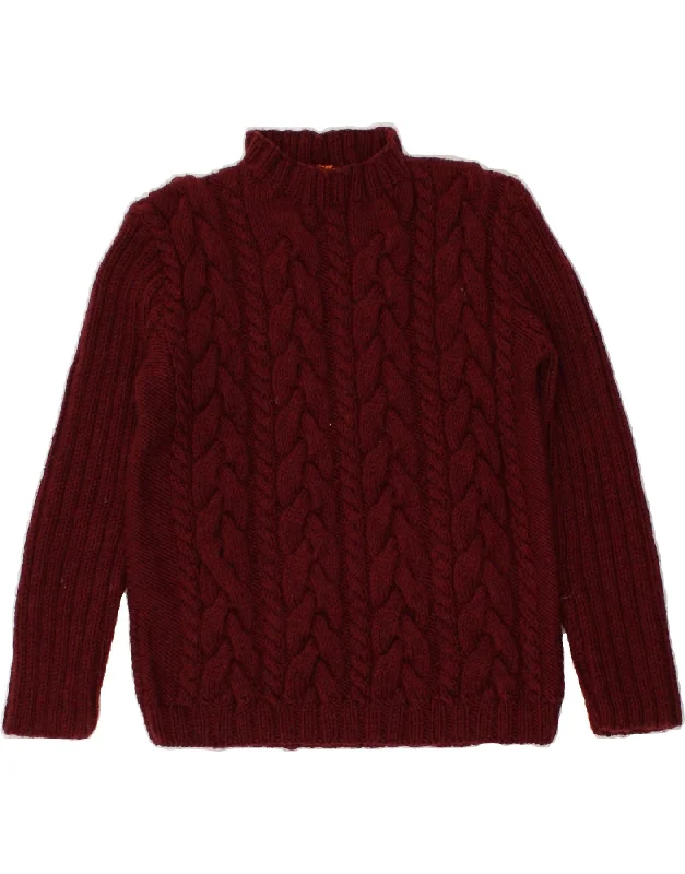 Special Discount VINTAGE Womens Turtle Neck Jumper Sweater UK 8 Small Red