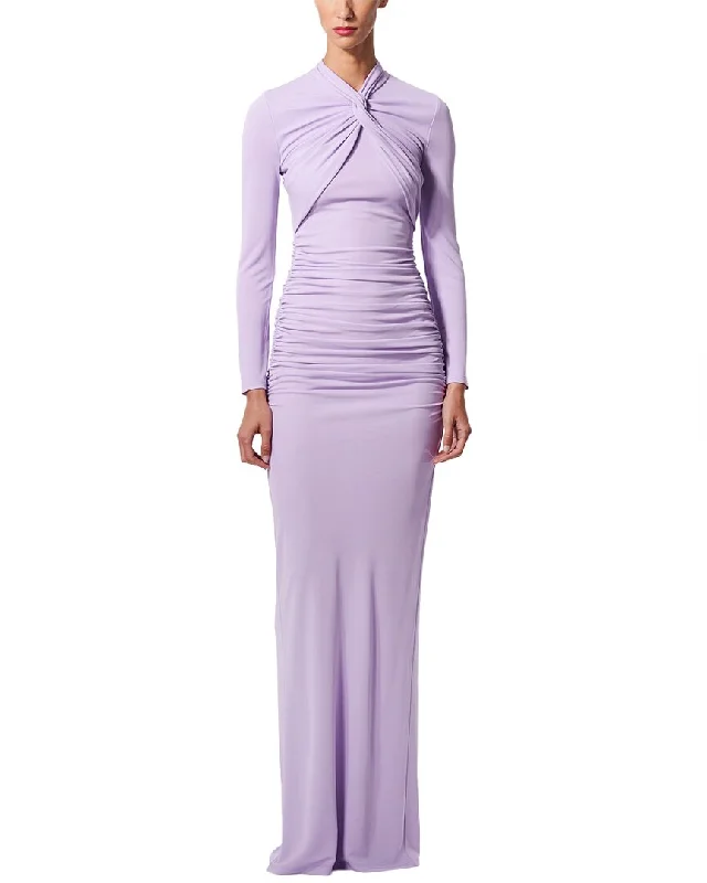 Super Savings Carolina Herrera Twisted V-Neck Column Gown