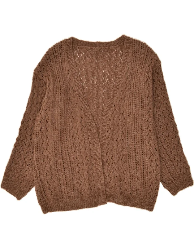 Super Sale VINTAGE Womens Cardigan Sweater UK 16 Large Brown