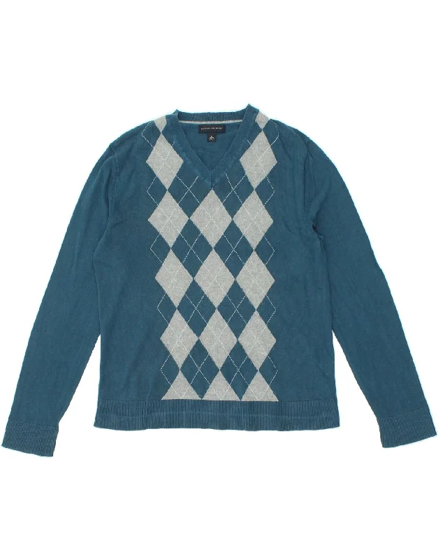 Lowest Price BANANA REPUBLIC Womens V-Neck Jumper Sweater UK 14 Medium Blue