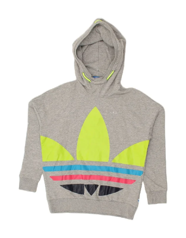 Take Advantage ADIDAS Womens Oversized Graphic Hoodie Jumper UK 8 Small Grey Cotton Take Advantage ADIDAS Womens Oversized Graphic Hoodie Jumper UK 8 Small Grey Cotton