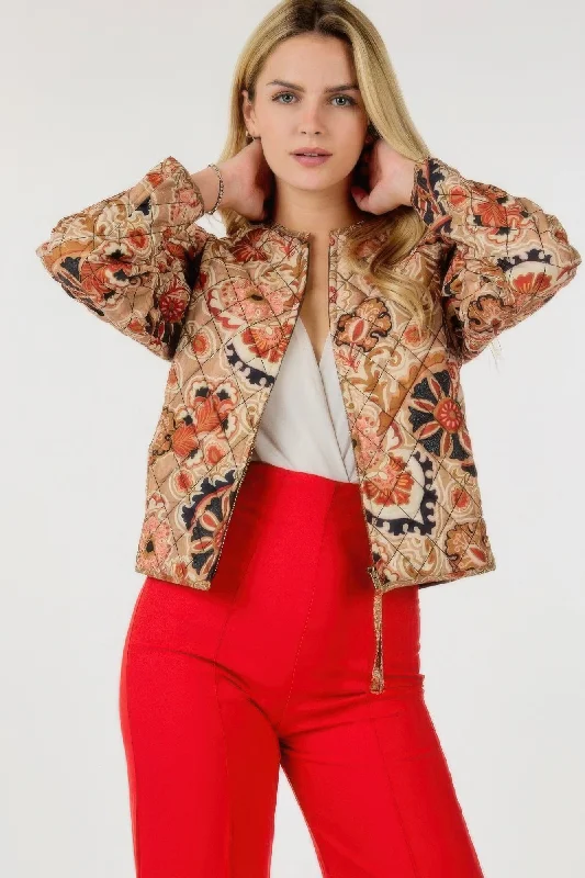 Super Savings Zip Up Multi-print Jacket