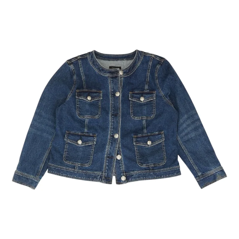 Factory Direct Sale Blue Solid Denim Jacket