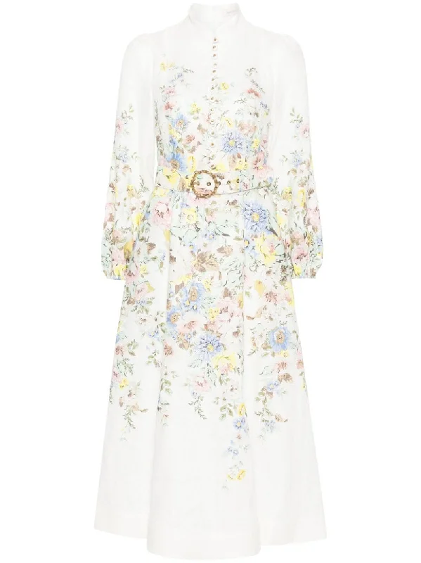 Massive Deals Matchmaker Buttoned Midi Dress