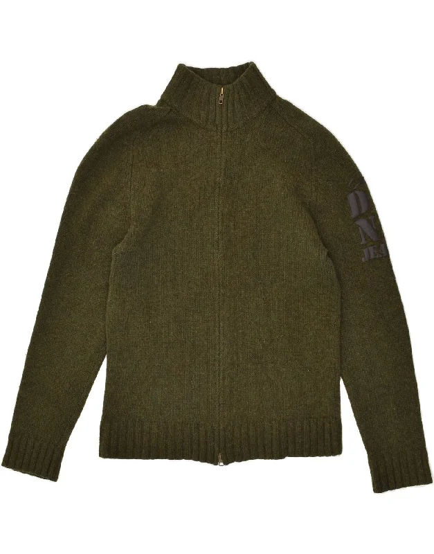 Exclusive Savings DKNY Womens Graphic Cardigan Sweater UK 16 Large Green