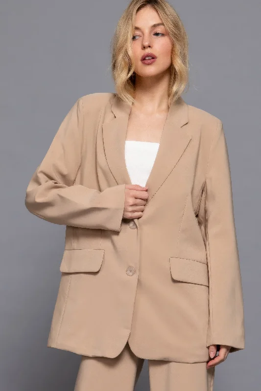 Early Bird Discount Long slv front button closure blazer
