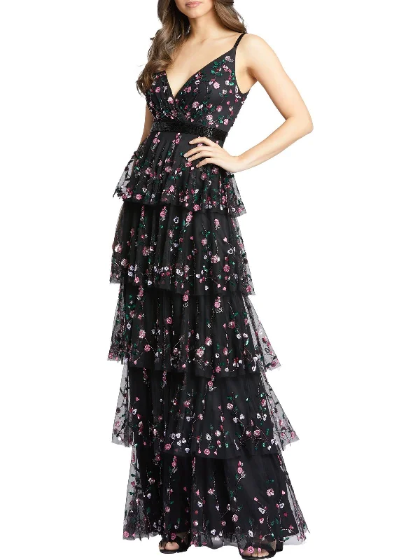 Best Bargains Womens Floral Maxi Evening Dress