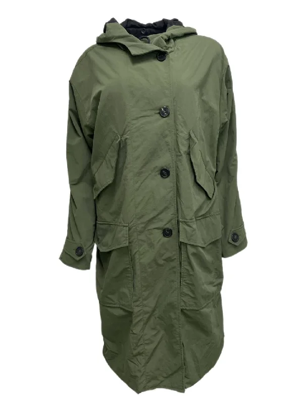 Super Bargain BLK DNM Women's Dark Military Green Hoodied Parka 1 Size S NWT