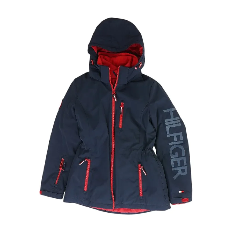 Bonus Savings Navy Solid Puffer Jacket