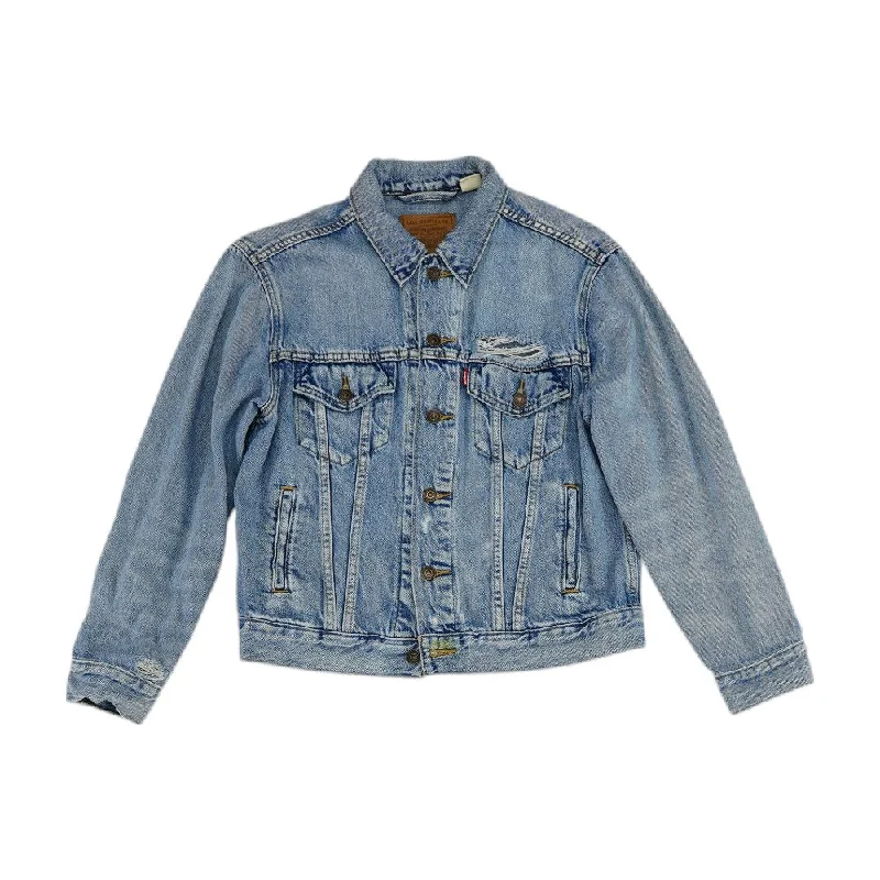 Exclusive Offers Blue Solid Denim Jacket