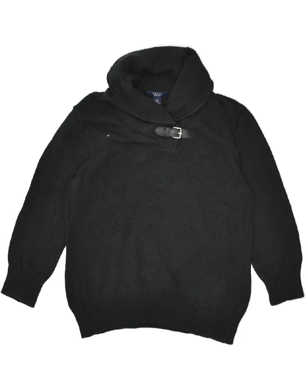 Value Deals CHAPS Womens Shawl Neck Jumper Sweater UK 14 Large Black Cotton