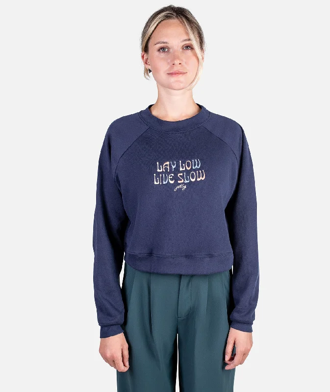 YEAR-End Clearance Live Slow Raglan Fleece - Navy