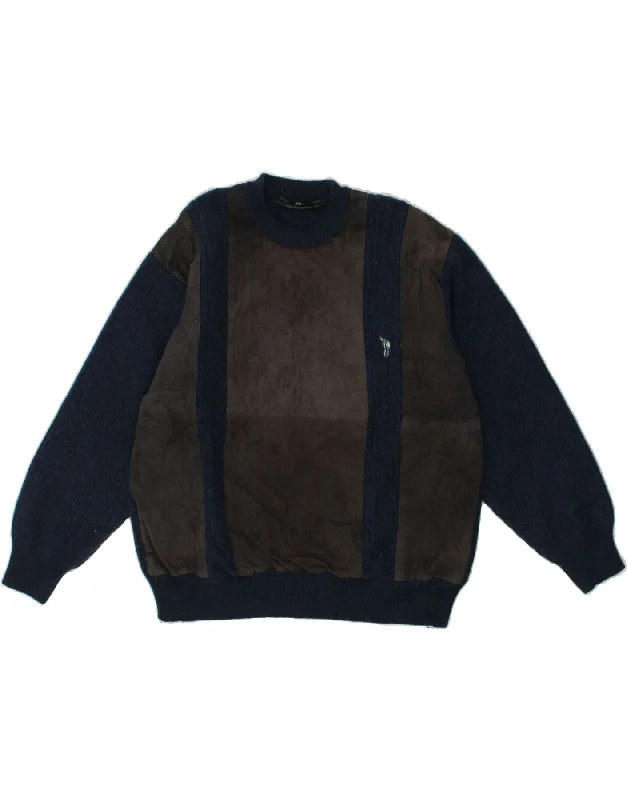 Online Only JOHN ASHFIELD Womens Crew Neck Jumper Sweater IT 50 XL Navy Blue