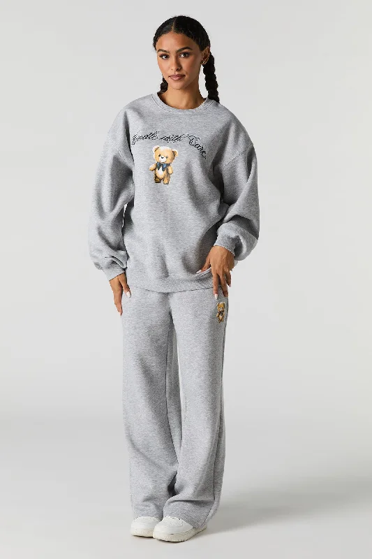 Take Advantage Graphic Fleece Wide Leg Sweatpant