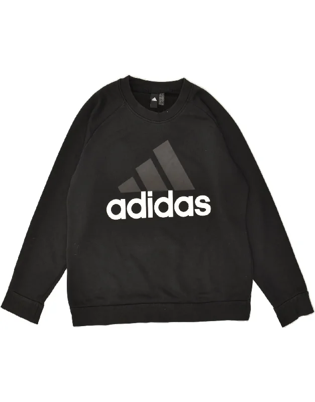 Extra Savings ADIDAS Womens Graphic Sweatshirt Jumper UK 20/22 XL Black Cotton