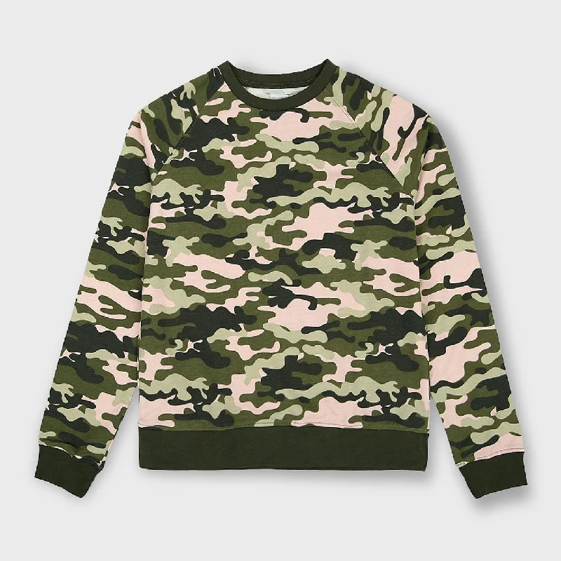 Year-End Sale Women Olive Premium Quality All-Over Printed Sweatshirt (HO-10134)
