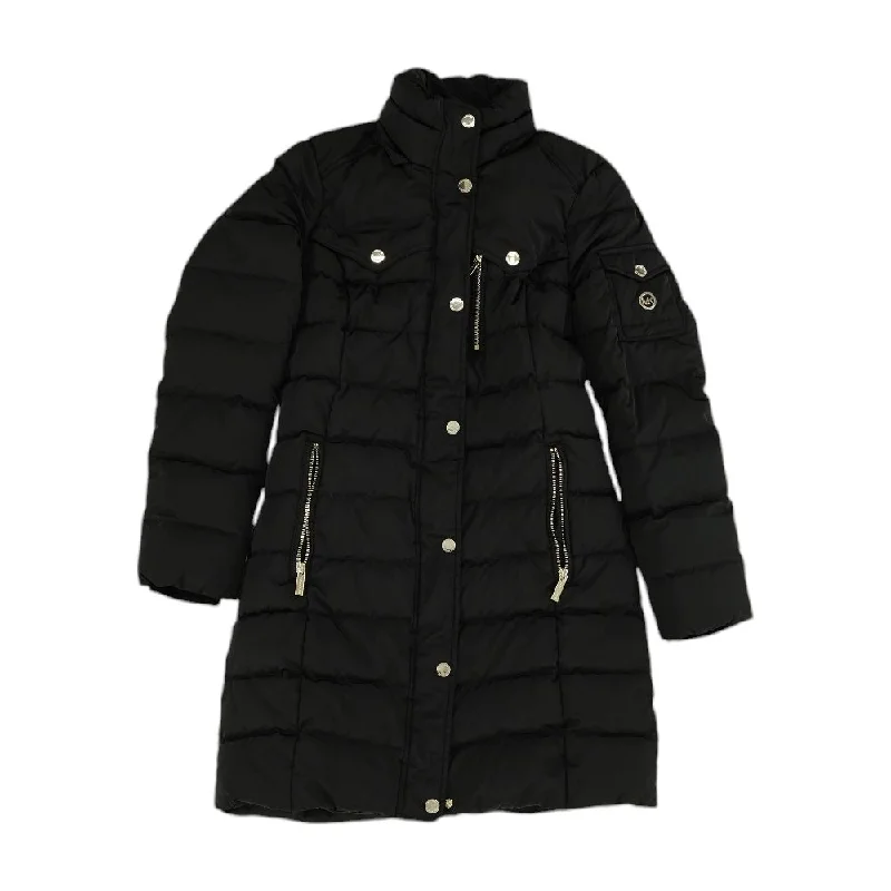 Factory Direct Sale Black Solid Puffer Coat