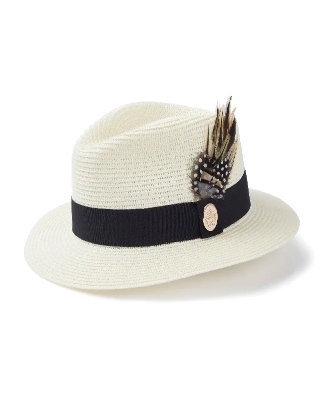 Price Fest Aldeburgh Fedora - Cream/Black