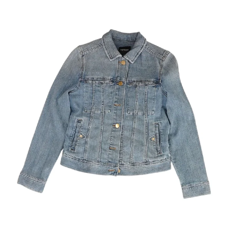 Overstock Sale Blue Solid Denim Jacket