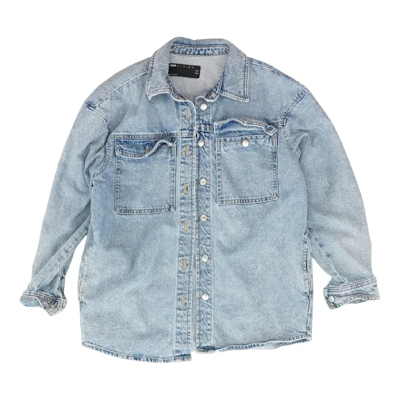 One-DAY Sale Blue Solid Denim Jacket