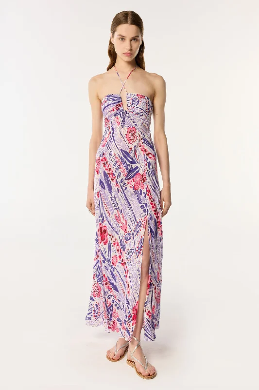 Best Deals Long Dress Carla - Lilac Plum