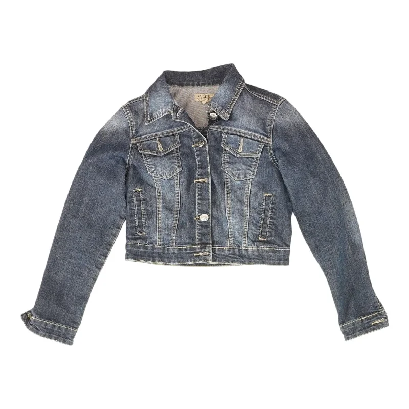 Price Drop Blue Solid Denim Jacket