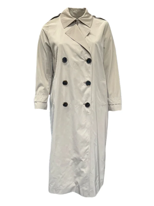 Closeout Sale Marina Rinaldi Women's Beige Tecnica Double Breasted Trench Coat Size 16W/25 NWT