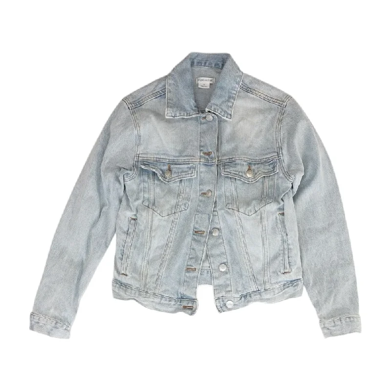 Epic Deals Blue Solid Denim Jacket