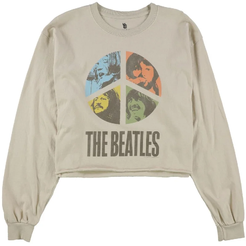 Low Prices The Beatles Womens Graphic Cropped Sweatshirt