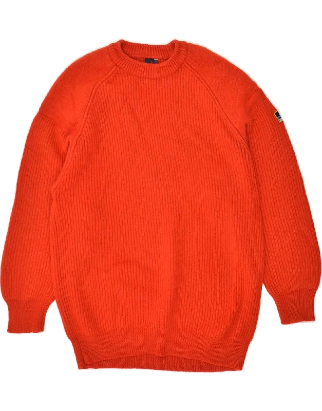 Bargain Bin VINTAGE Womens Crew Neck Jumper Sweater UK 18 XL Red Wool