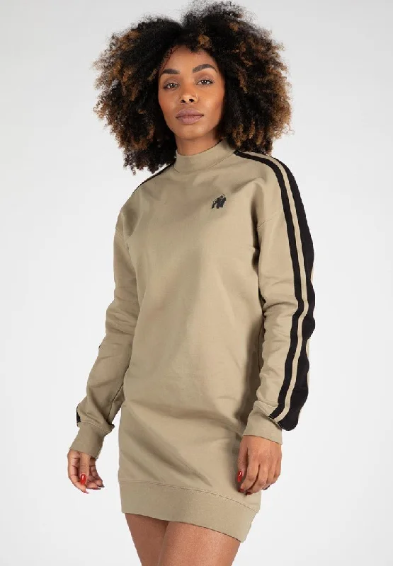 Factory Direct Sale Gorilla Wear Isabella Sweatshirt Dress - Beige