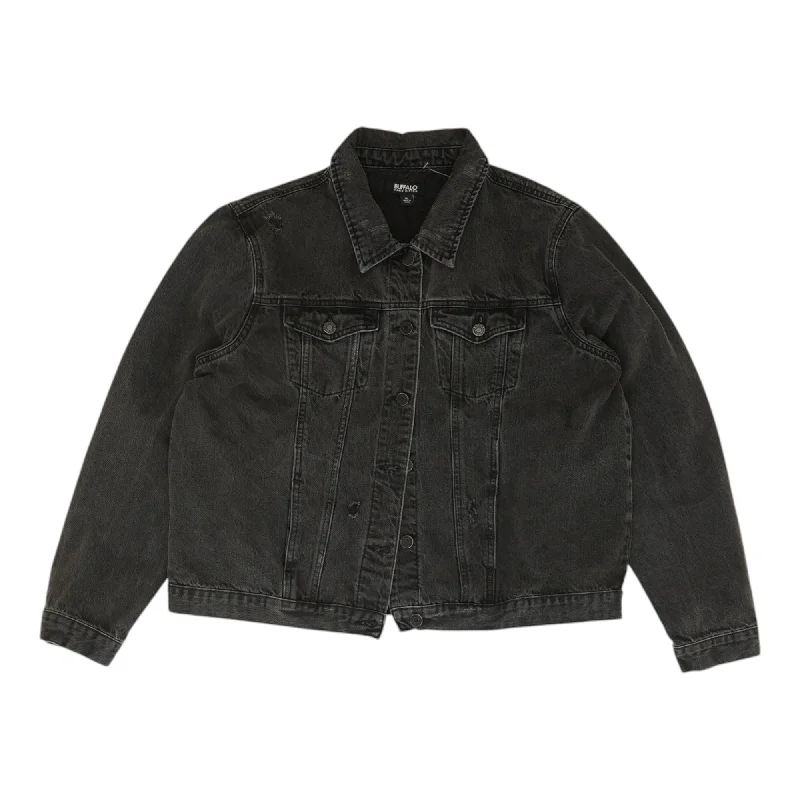 Bargain Bin Black Solid Denim Jacket