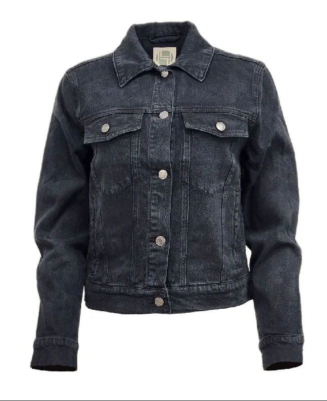 Factory Direct Sale HoodLamb Women's Washed Denim Organic Cotton Hemp Jacket 420 NWT