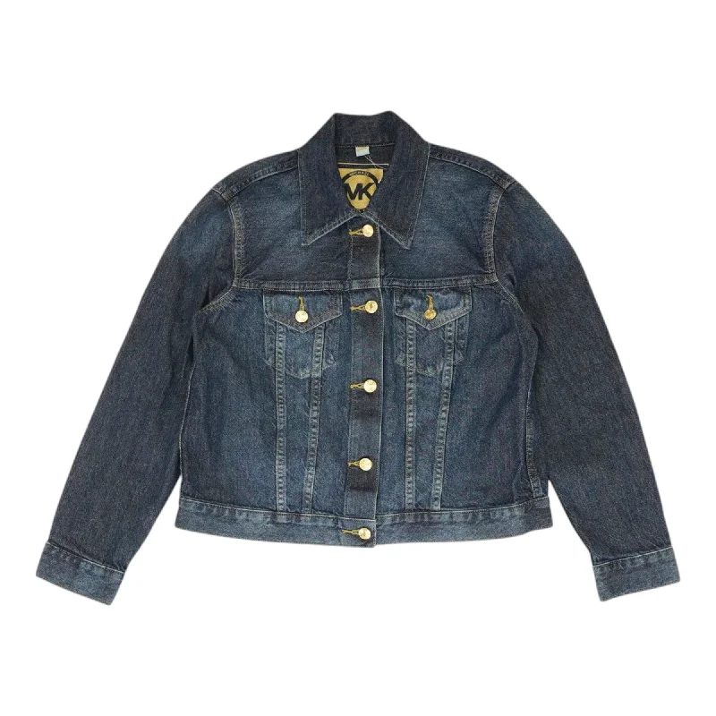 Limited Time Discount Blue Solid Denim Jacket