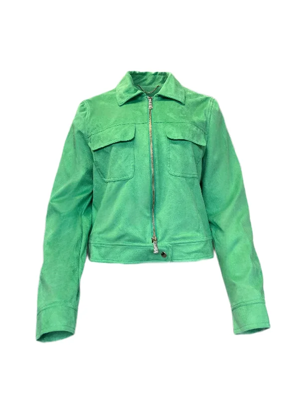 Price Reduction Marella By Max Mara Women's Green Eliot Jersey Jacket Size 10 NWT