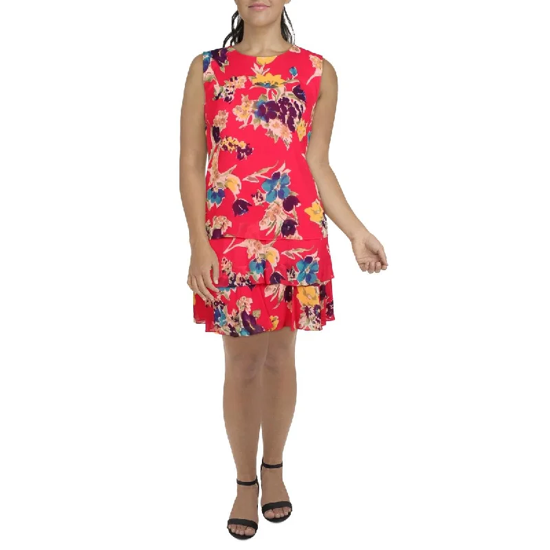 Price Meltdown Georgette Womens Floral Short Mini Dress