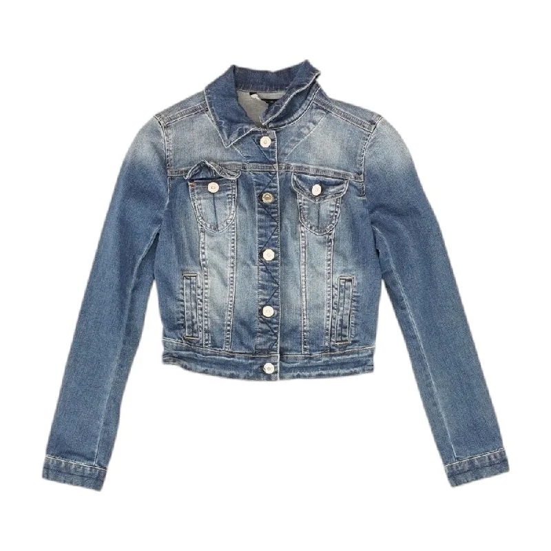 Great Deals Blue Solid Denim Jacket