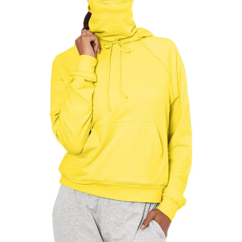 Don't Wait Womens Solid Built In Mask Hoodie