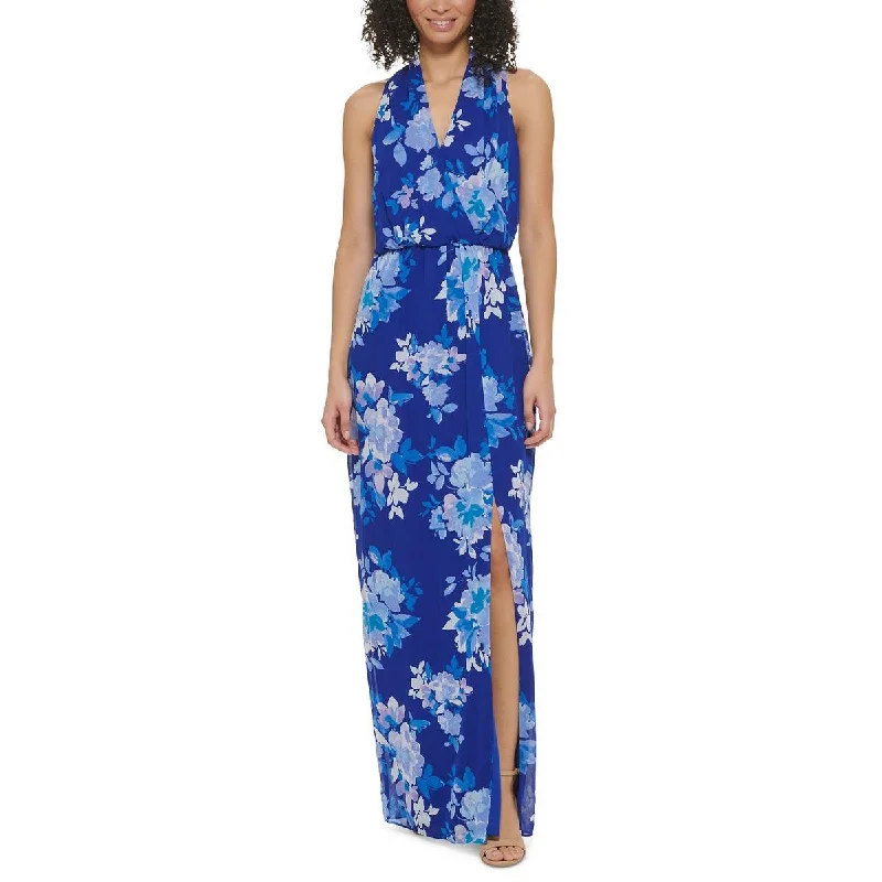 Customer Appreciation Sale Womens Chiffon Floral Print Maxi Dress