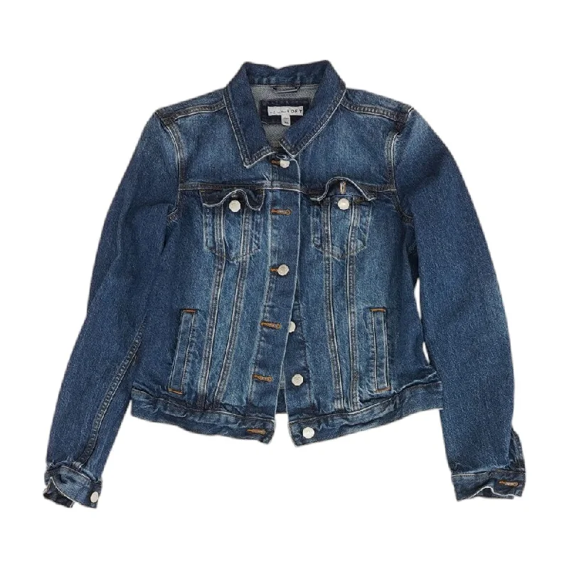 Customer Appreciation Sale Blue Solid Denim Jacket