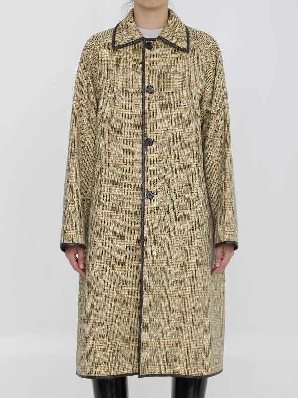 Season Finale Sale Coat With Distorted Prince Of Wales Motif